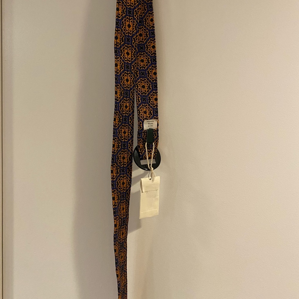 100% SILK J CREW PATTERNED BELT
